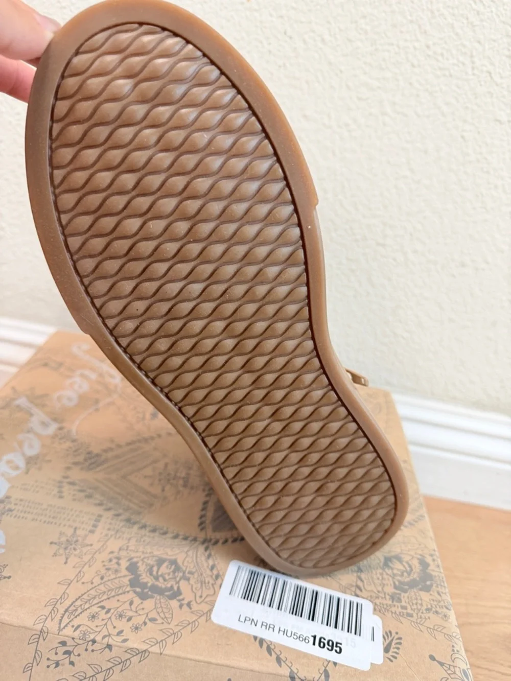 Free People Bodhi Harness Bootie 7.5 Tan Suede Sneaker Boot NEW - Picture 4 of 7